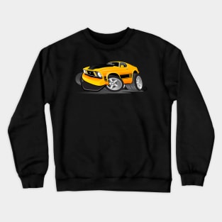 1973 Ford Mustang Mach 1 Yellow Crewneck Sweatshirt